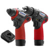 Acdelco G12 K5 Combo 3/8" Drill Driver+ 1/4"Impact Driver, 2-battery ARI12105-K5